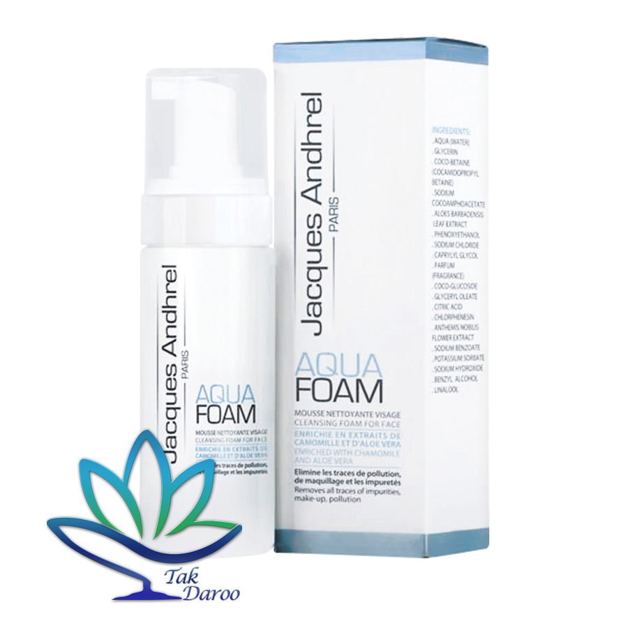 فوم شستشوی صورت ژاک آندرل پاریس مدل AQUA FOAM حجم 150 میلی لیتر